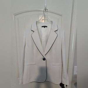 Preston & York Ivory Blazer with Black Piping